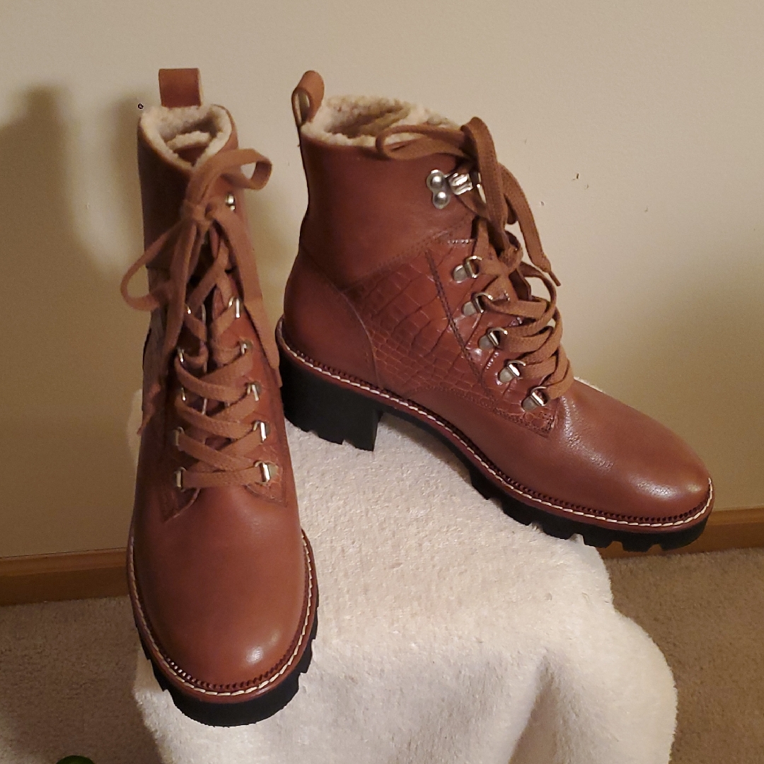 Paul Green Brown Lace-Up Women's Boots